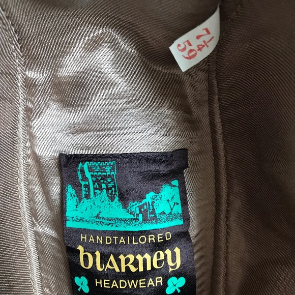 Handtailored BLARNEY Inter Hat Wool Made in Ireland Houndstooth 7 1/4 - Picture 9 of 16